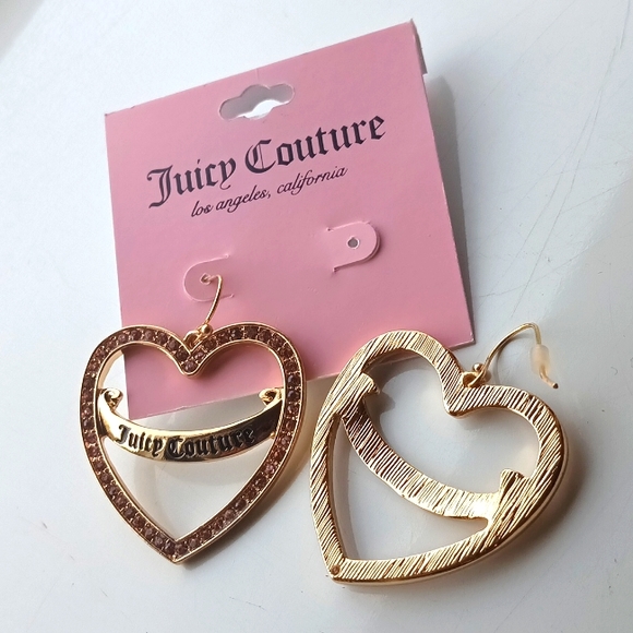NEW Juicy couture Hearts earrings| women's rhinestone earrings - Picture 6 of 8
